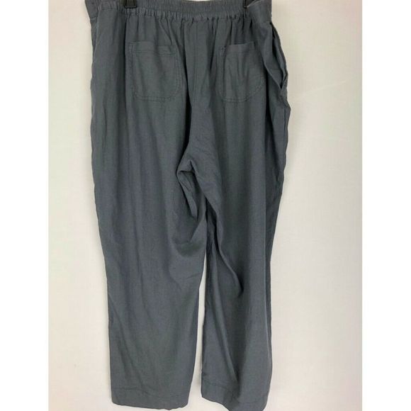 Caslon Wide Leg Cropped Linen Pants 2X - Picture 3 of 5